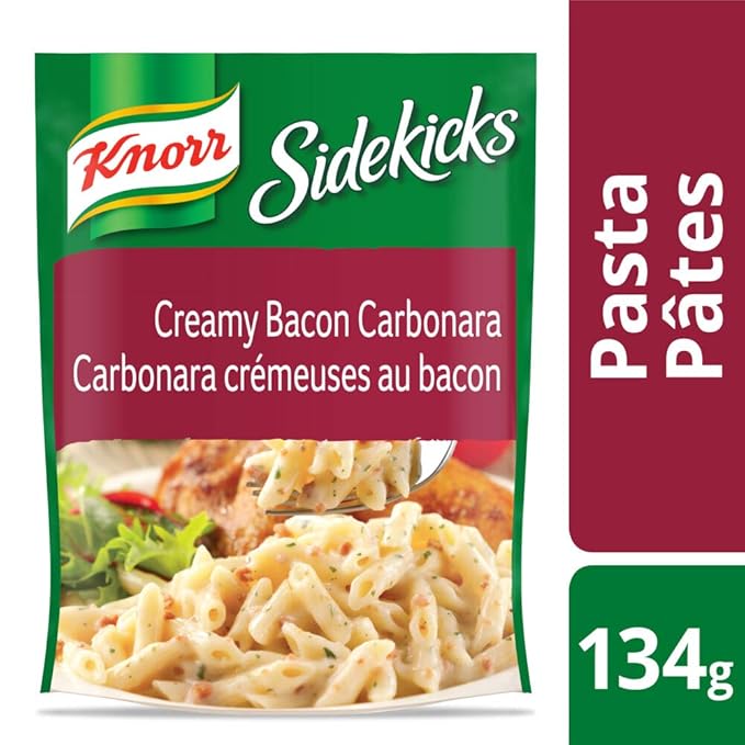 Knorr Sidekicks Cream Bacon Carbonara Pasta{Imported from Canada} 4.72 Ounce (Pack of 8)