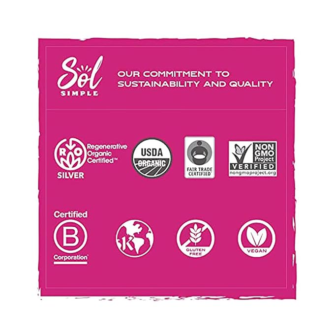 SOL SIMPLE Regenerative Organic Certified™ Dried Chili Mango and Pineapple | Snack Pack | Vegan | Non-GMO | No Added Sugar | Dried Fruit | Dried No Sugar | Organic