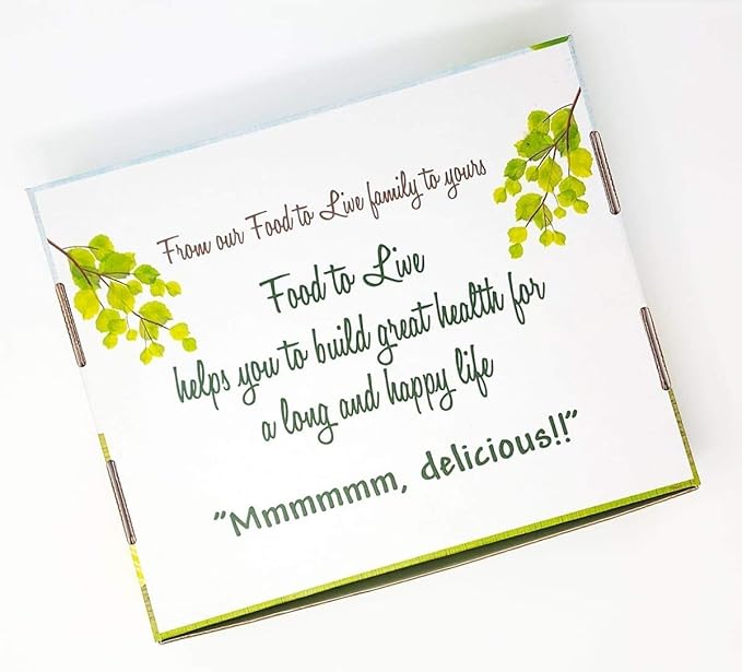 Food to Live Raw Nuts in a Gift Box - Walnuts Almonds Brazil Nuts and Macadamia Nuts