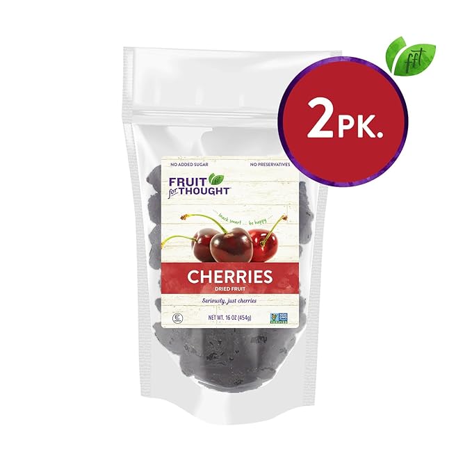 Fruit for Thought Dried Fruit (Dried Cherries 16 Ounce (Pack of 2))