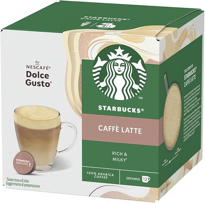 NESCAFÉ Dolce Gusto Starbucks Caffe Latte Coffee Pods x12 (Pack of 1)
