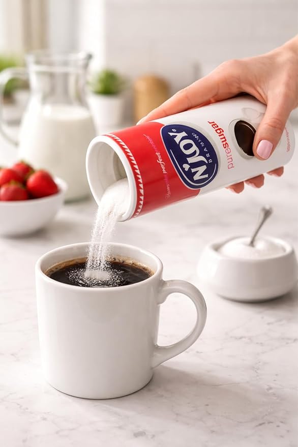 N'JOY Pure Sugar 22oz Canister Pack of 6 Bulk Size