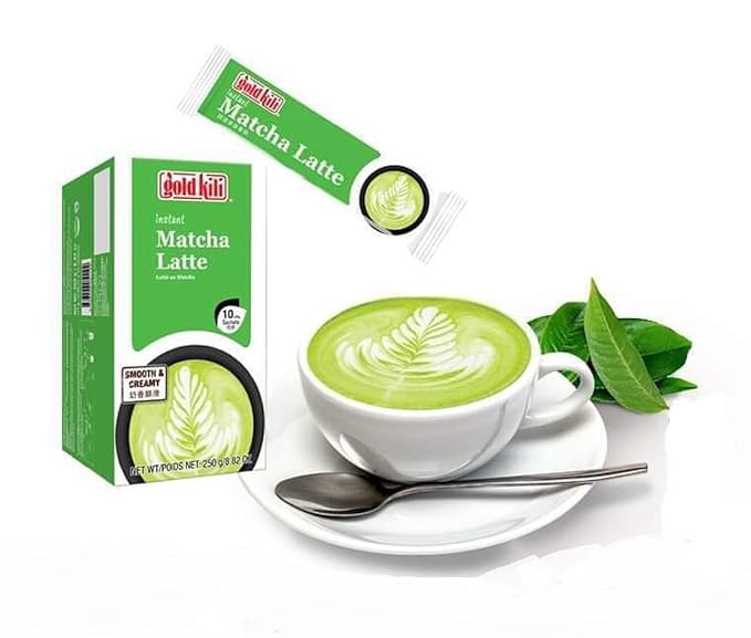 Generic 2 Packs - Instant Matcha Latte - Tra Xanh Hoa Tan Matcha Latte - 10 Sachets per Box x 2 Boxes per Order - Prodcut of Singapore