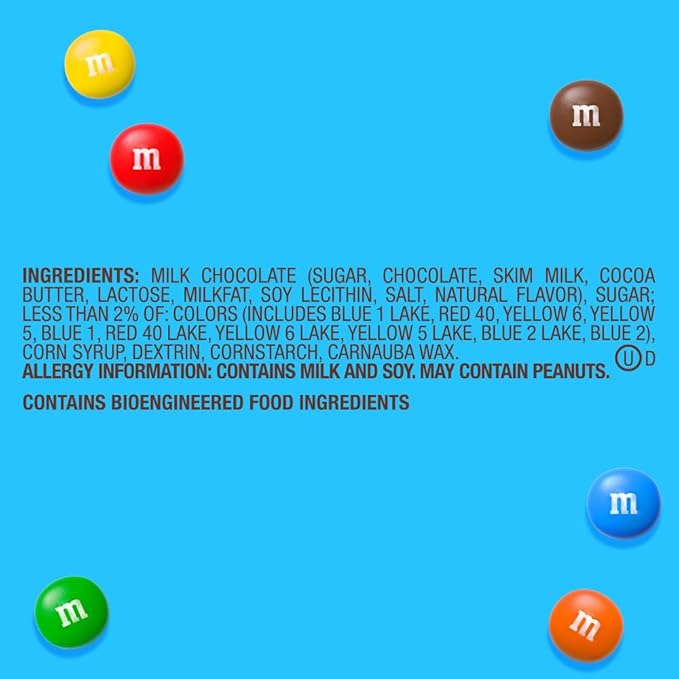 M&ampM'S Milk Chocolate MINIS Size Candy 1.77-Ounce Tube 24-Count