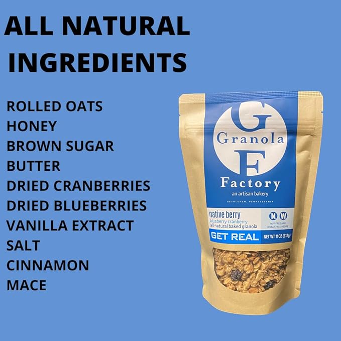 Granola Factory Native Berry All-Natural Sweet and Salty Breakfast Cereal Snack (Native 3 pack) 11 ounce (Pack of 3)