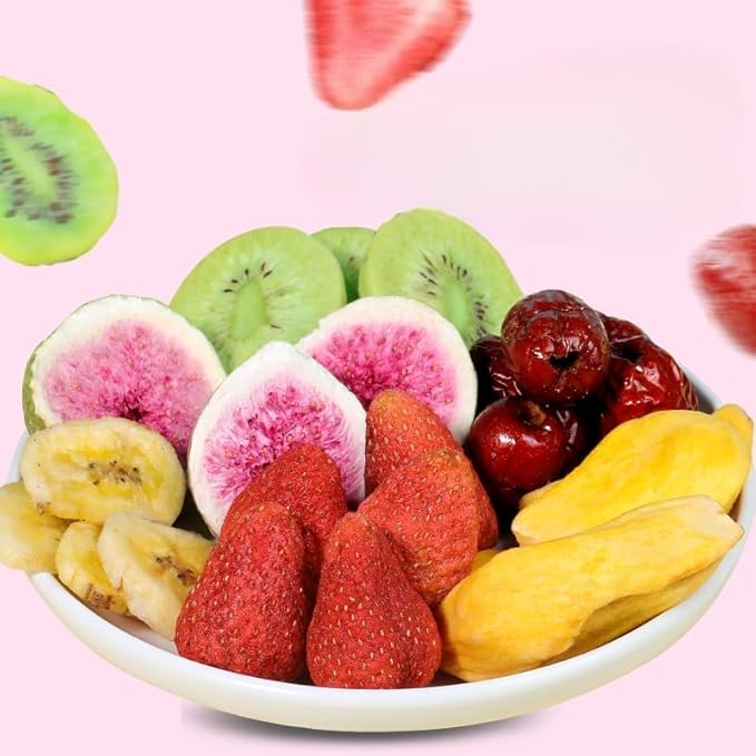 Various Instant freeze-dried fruit crisps mix 250g/candried vegetables and Fruit Crispy ChipsOkra mushroomsStrawberry Banana Red Date Fig jackfruit kiwifruithealthy and nutritious snacks (2can)