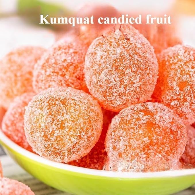 2 flavors Rock sugar dried kumquatnatural dried kumquat candied fruit 500g/cannutritious preserved fruit snacksSweet OrangeInstant dessertsDim sum (Iced Kumquat1 can)