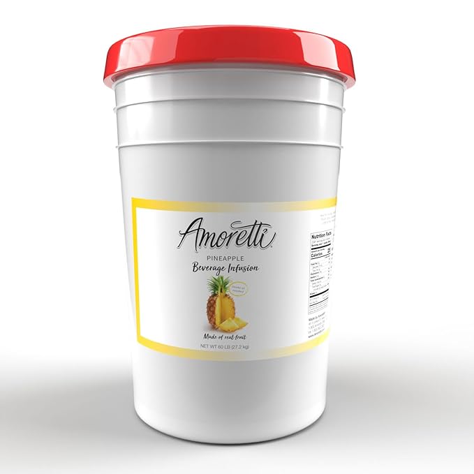 Amoretti - Pineapple Beverage Infusion - Drink Mix &amp Water Enhancer with Pump for Flavoring Cocktails Waters Teas and other Beverages Preservative Free