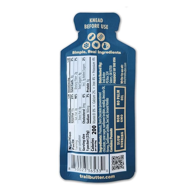 Trail Butter Lil’ Squeeze Nut Butter Energy Pouches 1.15oz (12-Pack) – Real Food Endurance Fuel Protein Snack for Hiking Running Cycling &amp Travel – 6g of Protein per Pouch – Salted Brownie Pea