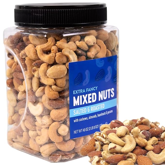 Mixed Nuts - Cashews Almond Hazelnut Pecan Macadamia Walnut Pistachio Peanut Coconut | Health Snack High Protein Nutrients Vitamins Minerals Rich | Everyday Gift Travel Office Baking Kids &amp Adults