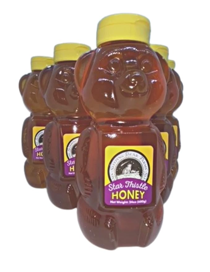 Star Thistle Honey Bear 24 oz. Unpasteurized Unblended No Additives Pure Michigan Honey