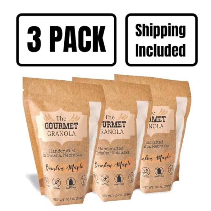 12oz Gourmet Granola - Bourbon Maple resealable bag