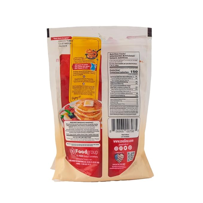 Avelina Oatmeal Pancake Mix - Gluten-Free Oat Flour - 12 oz (Pack of 2)