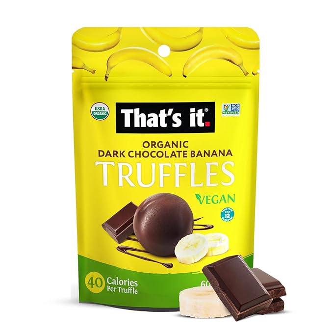 That's it Organic Dark Chocolate &amp Banana Truffles. 100% Plant-Based Vegan Gluten-Free All Natural (3 Pack)
