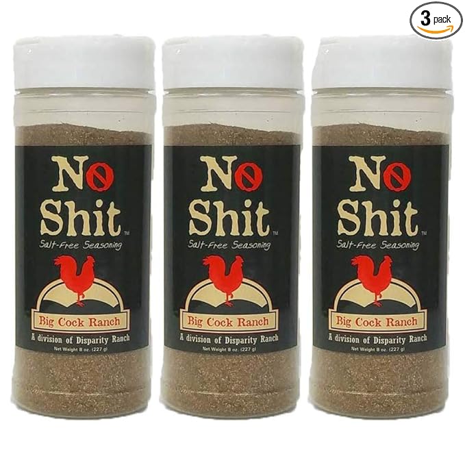 Shit Load No Shit Salt Free Seasonings From Big Cock Ranch 8 Ounce (Pack of 3)