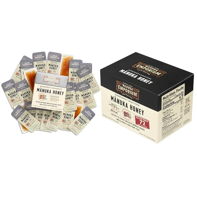 Manuka Emporium Wellness Snap Pack Duo | MGO 263+ 72-Count + MGO 829+ 24-Count | Raw Single-Serve Manuka Honey | Certified Monofloral New Zealand Honey for Daily Use &amp Advanced Vitality Support
