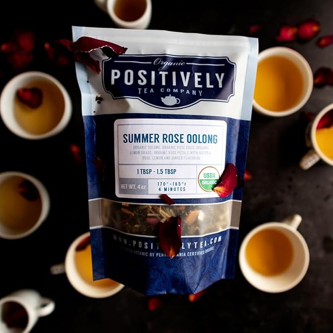 Organic Positively Tea Company Oolong Tea Sampler Loose Leaf 4 Ounce 3 Pack