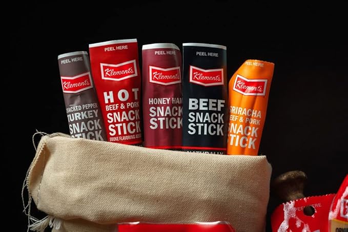 Jerky.com XXL Beef Jerky &amp Meat Sticks Variety Pack | 52 Piece Gift Basket with Beef Sticks Pork Turkey Ham &amp Cheese | Over 2 lbs of High Protein Meat Snacks Jerky Gifts | Easter Gifts for