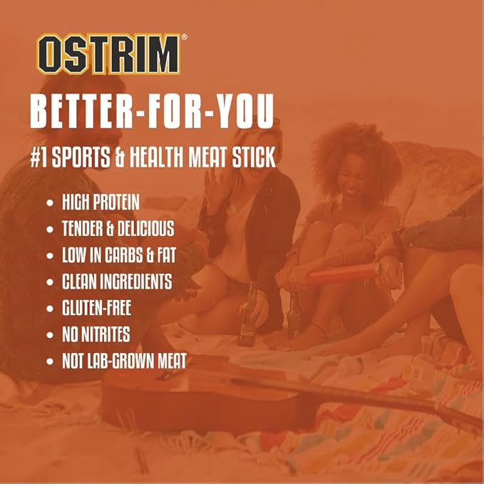 Ostrim Chicken Jerky Snack Sticks-Buffalo Wing Flavor 1.5 oz (Pack of 10)