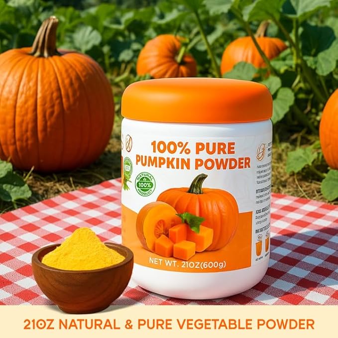 21OZ Natural Canned Pumpkin Powder - 100% Pure Vegetable Powder No Added Sugar &amp High in Fibre Pumpkin for Juice Smoothie Baking Pie Soup