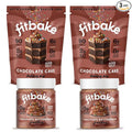FitBake 2 Chocolate Cake Baking Mix and 2 Chocolate Frosting Bundle | 0g to 2g Net Carbs Per Serving | Keto Friendly Low Carb Food | Gluten Free Desserts | No Added Sugar