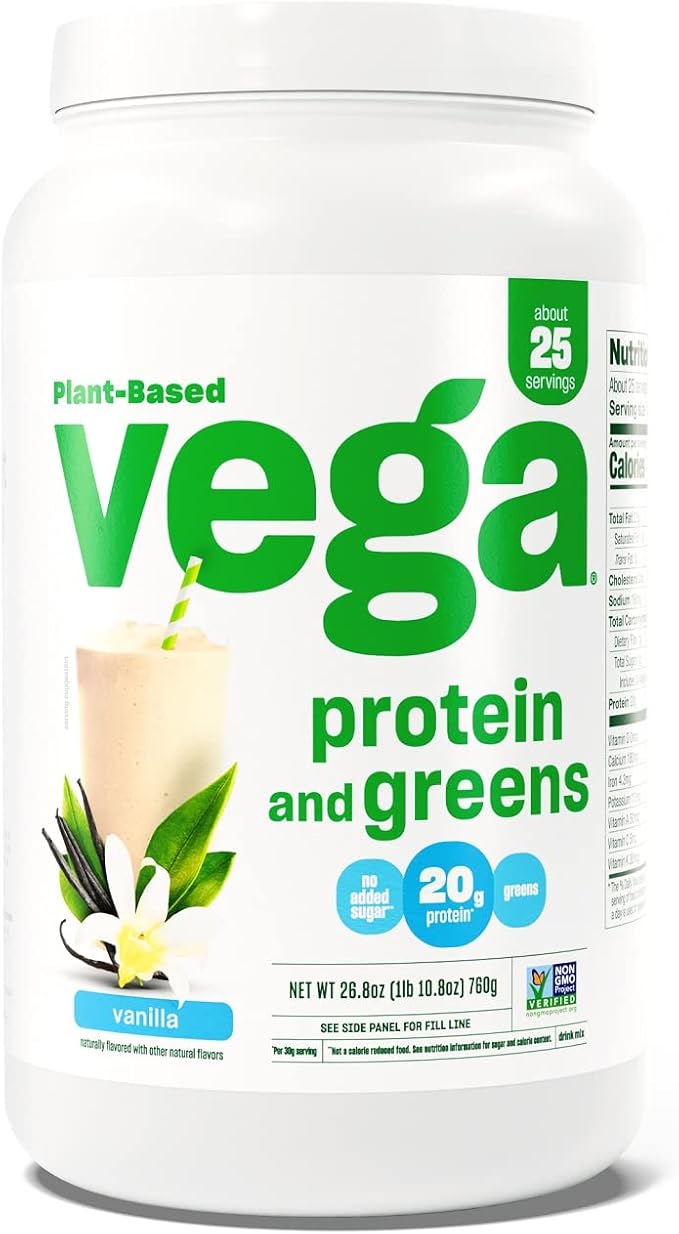Vega Sport Premium Vegan Protein Powder Chocolate(45 Servings) 30g Plant Based Protein &amp Protein and Greens Protein Powder Vanilla - 20g Plant Based Protein Plus Veggies