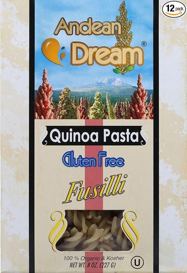 Organic Fusilli Quinoa Pasta Gluten Free 8 Ounces (Case of 12)