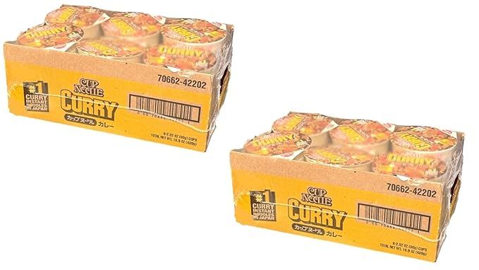 Asia Style Instant Noodles (2 PACKS CUP CURRY INSTANT NOODLES)