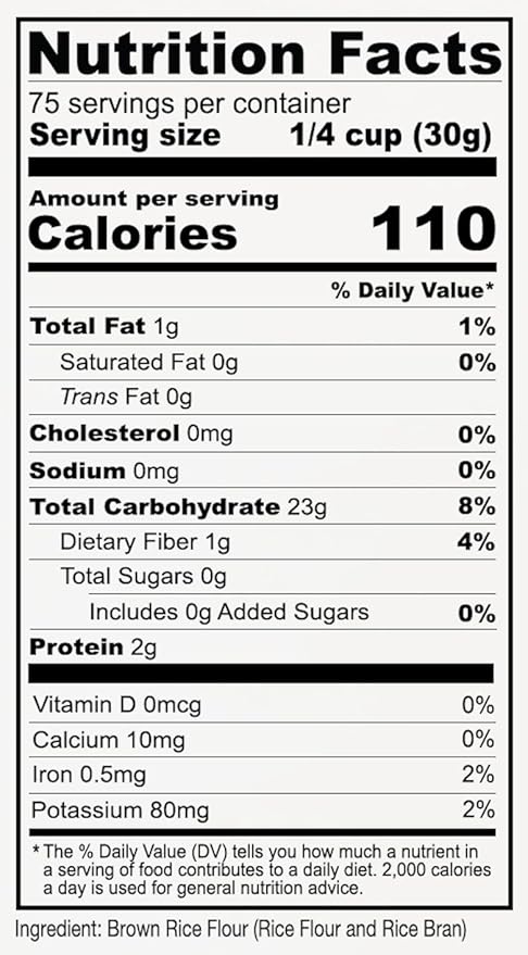 Anthony's Brown Rice Flour 5 lb Gluten Free Non GMO Product of USA Vegan
