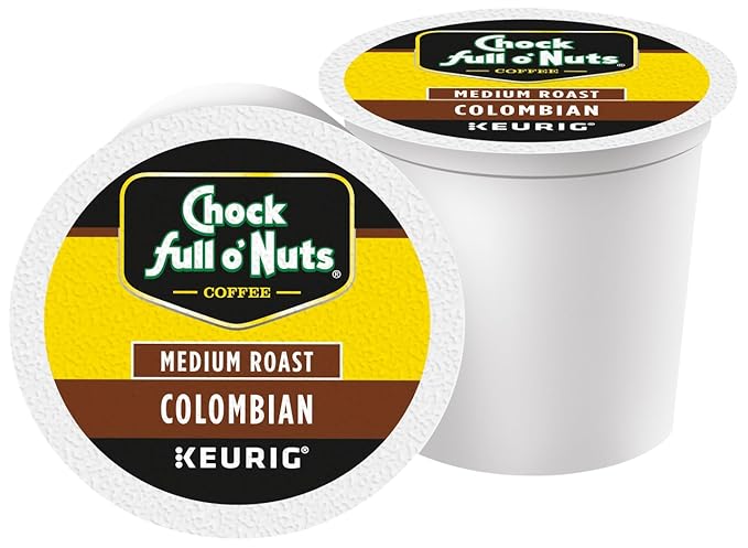 Chock Full o'Nuts Colombian Coffee Compatible with Keurig K-Cup Pods 12 CT (Pack of 2)