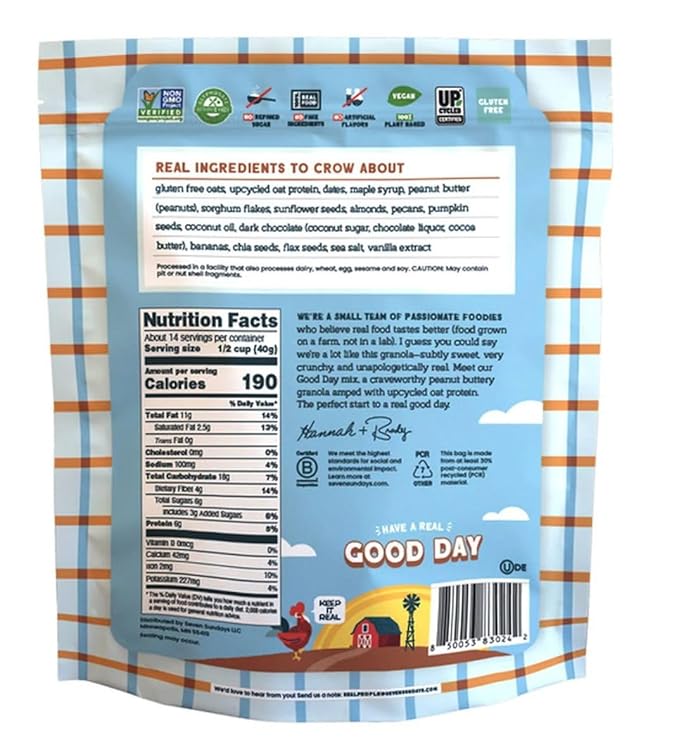 .S Sundays Peanut Butter Chocolate Protein Granola 20 oz