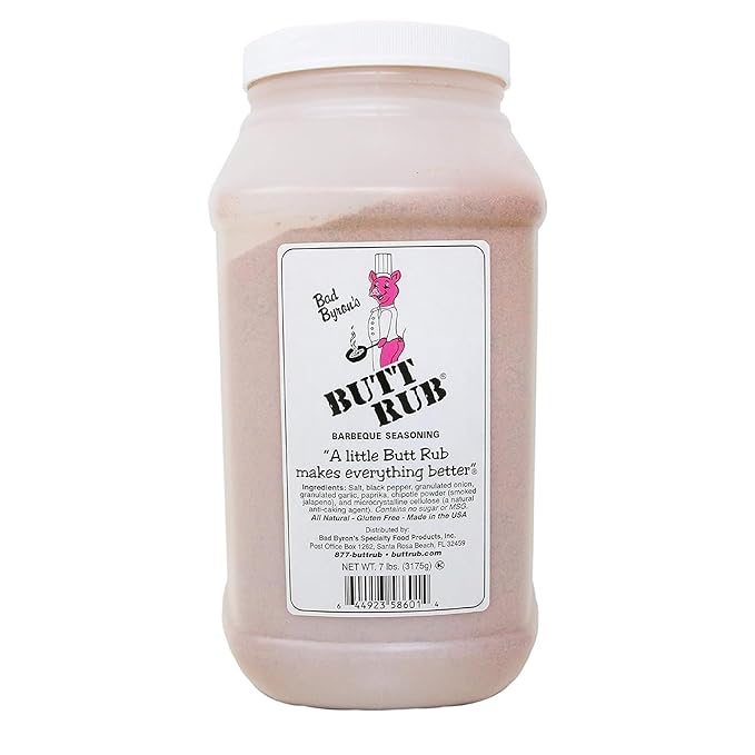 Bad Byron’s Butt Rub Barbeque Seasoning – 7 Lbs Food Service | Award-Winning All-Purpose Dry Rub for Pork Chicken Beef &amp More