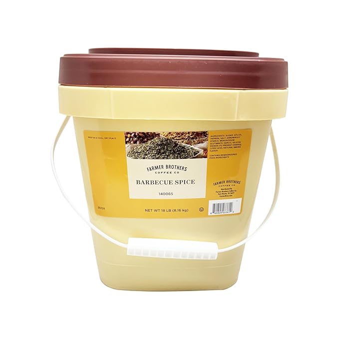 Farmer Brothers Barbecue Spice 18 lb Bulk Container – Bold BBQ Seasoning with Natural Smoke Flavor