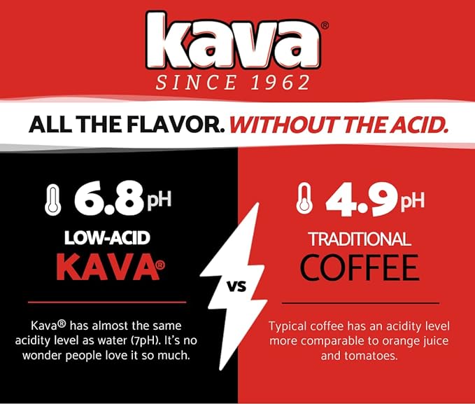 Kava Instant Coffee Acid Reduced 4 Ounce (Pack of 24)