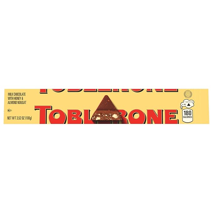 TOBLERONE Assorted Chocolate Bars Variety Pack (Milk Dark White &amp Salted Caramelized Almonds) Bulk Chocolate 12 - 3.52 oz Bars