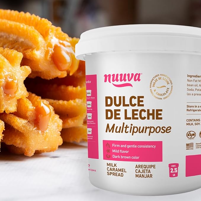 Nuuva Foods Multipurpose Dulce de Leche | Authentic Creamy Caramel Spread for Baking | Perfect for Cake Desserts &amp Pastries (2.5 lbs)