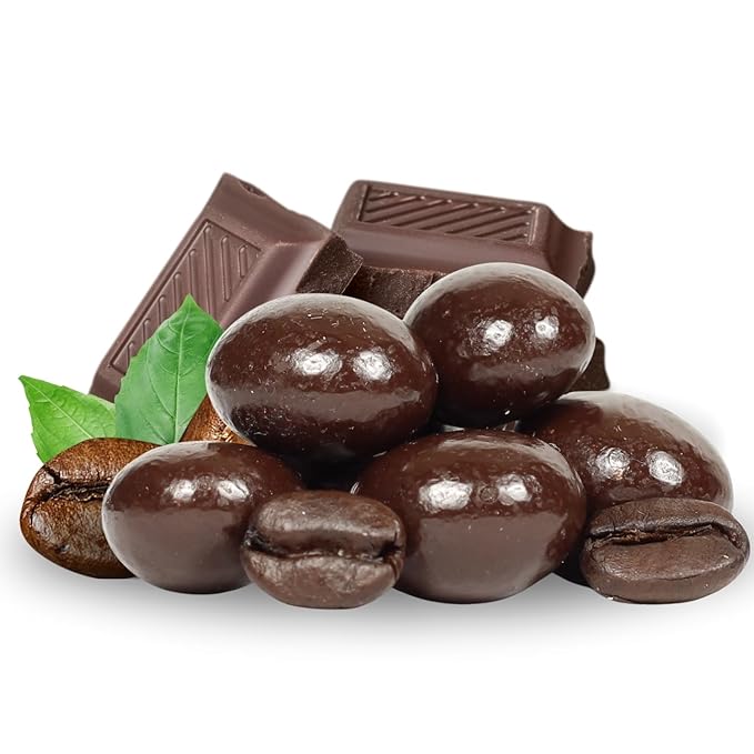 Dark Chocolate Covered Espresso Beans - by It's Delish 2 Lbs Bulk | Coffee Lovers Snack | Gourmet Chocolates Candy Snacks | Made in USA Vegan Kosher