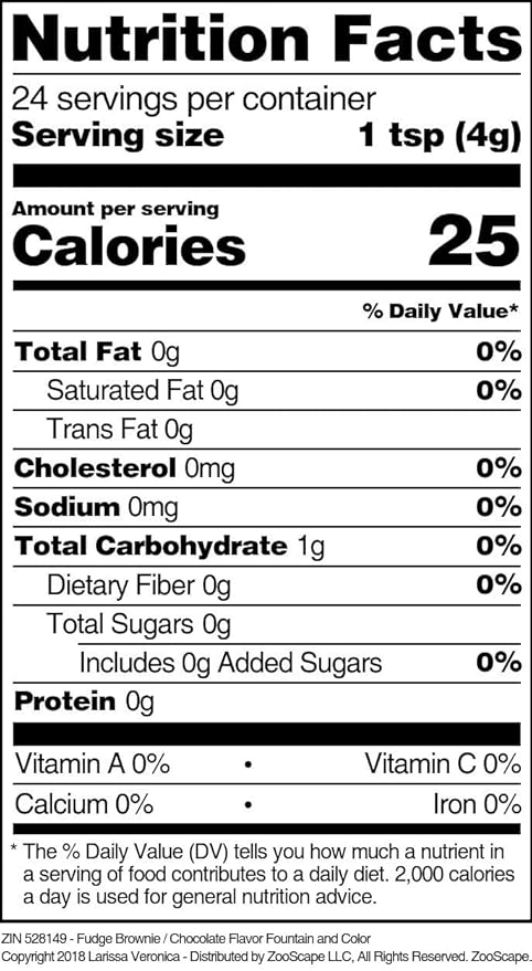 Fudge Brownie / Chocolate Flavor Fountain and Color (4 oz ZIN: 528149) - 2 Pack