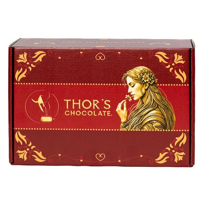 Thor's Chocolate Artisan Valentine’s Day Chocolate Gift Box | Milk Dark Raspberry Pineapple Pretzel Gourmet Bean to Bar Small Batch Ethically Sourced Ultra Smooth Limited-Edition Seasonal Gif