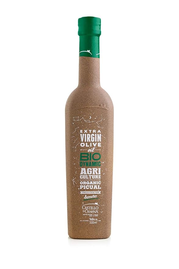 Castillo de Canena Organic Extra Virgin Olive Oil | 500 Milliliters/16.9 Ounces | Cold Pressed | From Spain | Biodynamic &amp 100% Environmentally Sustainable (Picual)
