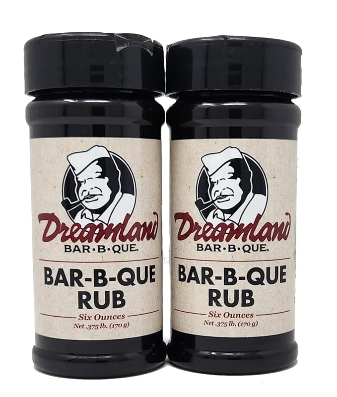 Dreamland Bar B Que Seasoning - 2 6oz containers bbq Barbecue Spice Rub (2-6oz Rub)