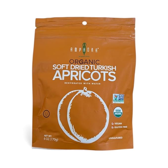Amphora Soft Dry Fruit Organic Apricots ( 6 Ounce pack of 6 )