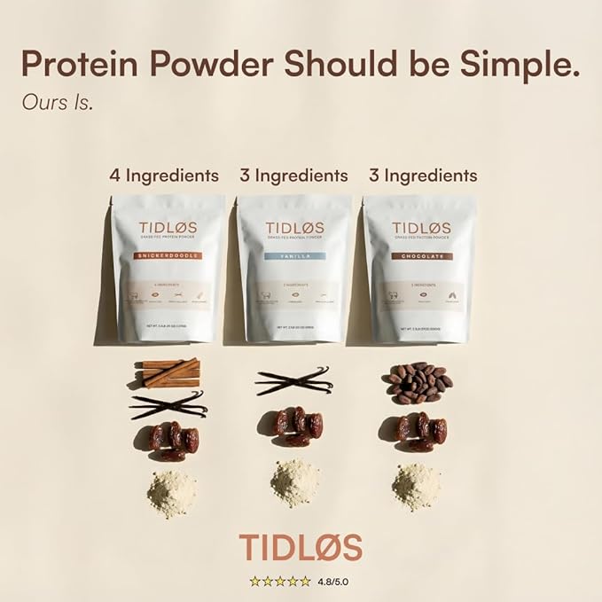 TIDLOS Grass-Fed Protein Powder (Snickerdoodle)