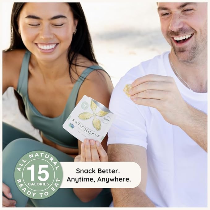 POSHI Artichoke Hearts with Basil and Thyme – Ready-to-Eat Snack Pack – Vegan Keto Low Carb Gluten Free Non-GMO (10 Pack 1.58 oz)