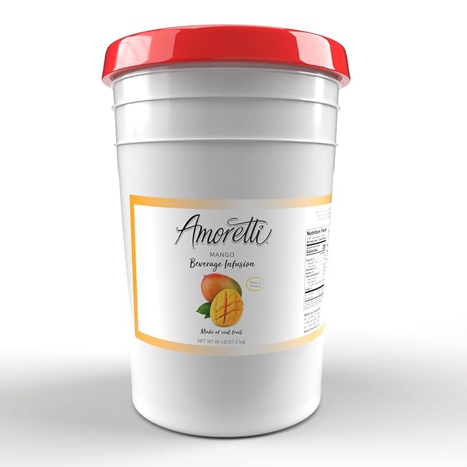 Amoretti - Mango Beverage Infusion - Drink Mix &amp Water Enhancer with Pump for Flavoring Cocktails Waters Teas and other Beverages Preservative Free