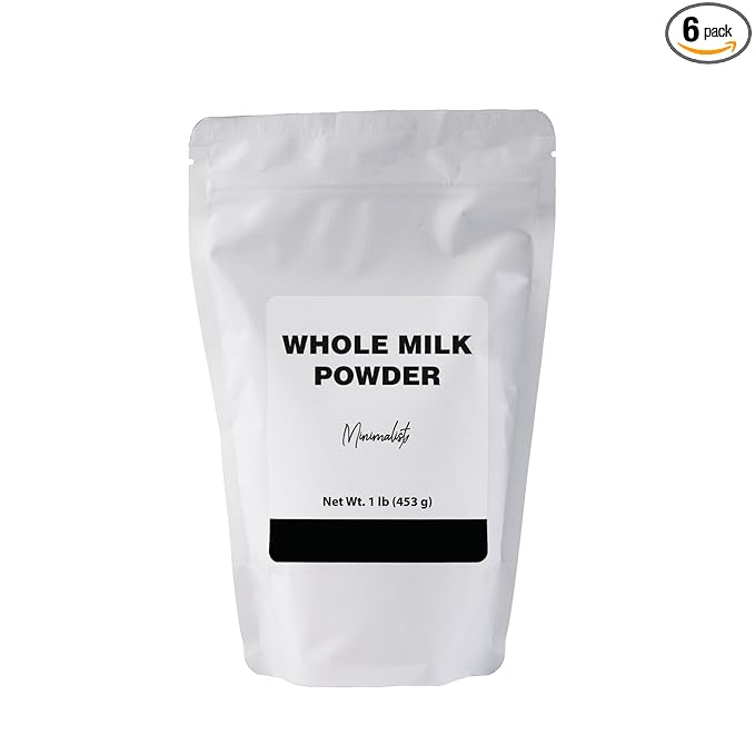 Minimalist Whole Milk Powder Ideal for Baking and Cooking (1 Pound) (Pack of 6)