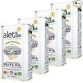 Aleta Farms Olive Oil Extra Virgin USDA Organic Single Estate PDO Polyphenol Rich Olive Oil Cold Pressed Global Gold Awards Kosher 33.8 Fl oz (1 Ltr) Pack of 4