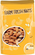 Dry Roasted California Salted Almonds with Healthy Himalayan Salt (4 Lbs.) - Vegan &amp Keto Friendly - Roasted to Perfection - Super Crunchy - Secert Family Recipie - Farm Fresh Nuts Brand