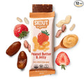 Skout Organic Plant-Based Protein Bars Peanut Butter &amp Jelly (12 Pack) - 10g Protein - Vegan Protein Bars - Only 5 Ingredients - Easy Snack - Gluten Dairy &amp Soy Free