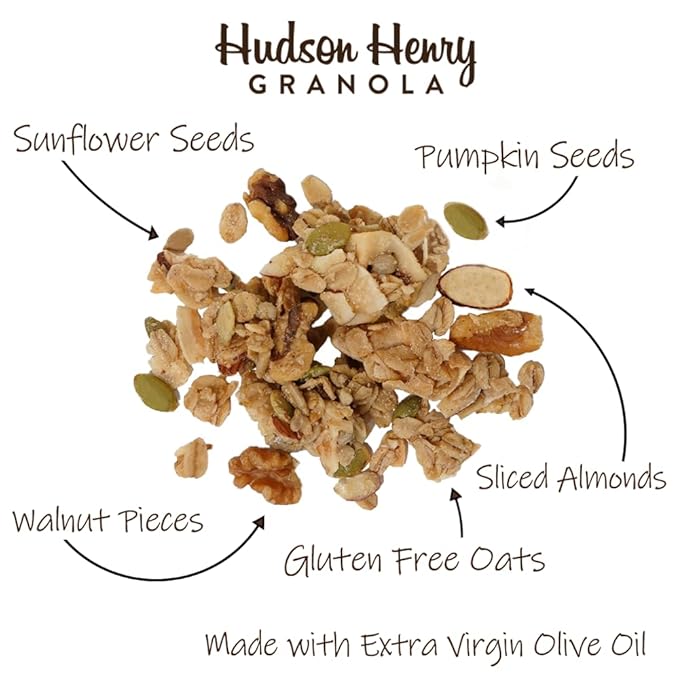 Hudson Henry Walnut Granola for Yogurt Snacking &amp Cereal | Gluten Free Granola with Nuts and Seeds | Protein Granola with Healthy Fats Non-GMO Small Batch Baked | 2.5 lb Bulk Bag